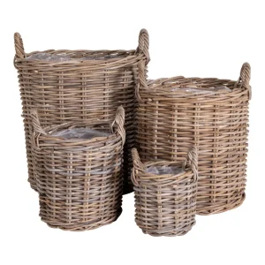 Caor Basket - Korg, kubu rotting, naturligt set om 4