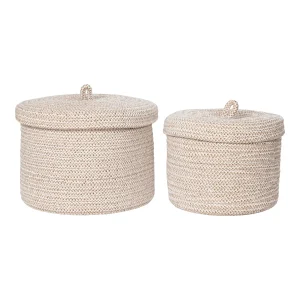 Sebal Basket - Korg, bomull, beige, set om 2